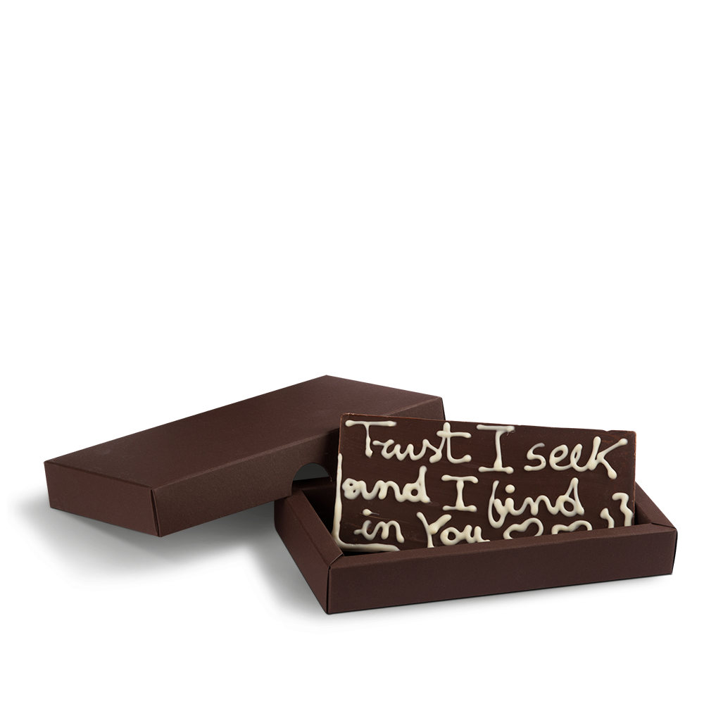Tavoletta cioccolato artigianale personalizzato fondente